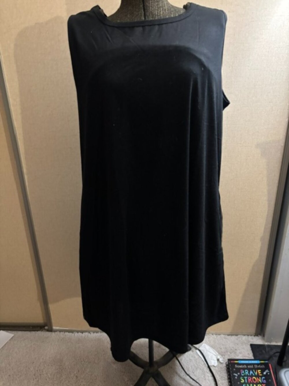 Unbranded Women's XXL Black Sleeveless Dress